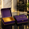Premium Custom Printed Purple Gift Box | Luxury Rigid Packaging with Gold Finish