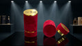 Premium Red Velvet Gift Box with Golden Finish