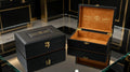 Luxury Black Leather Gift Box with Gold Interior