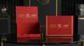 Premium Red Custom Printed Gift Box with Gold Detailing