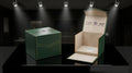 Premium Custom Printed Green Leather-Style Gift Box | Luxury Product Packaging